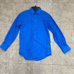 Men's Blue Button Down T-Shirt